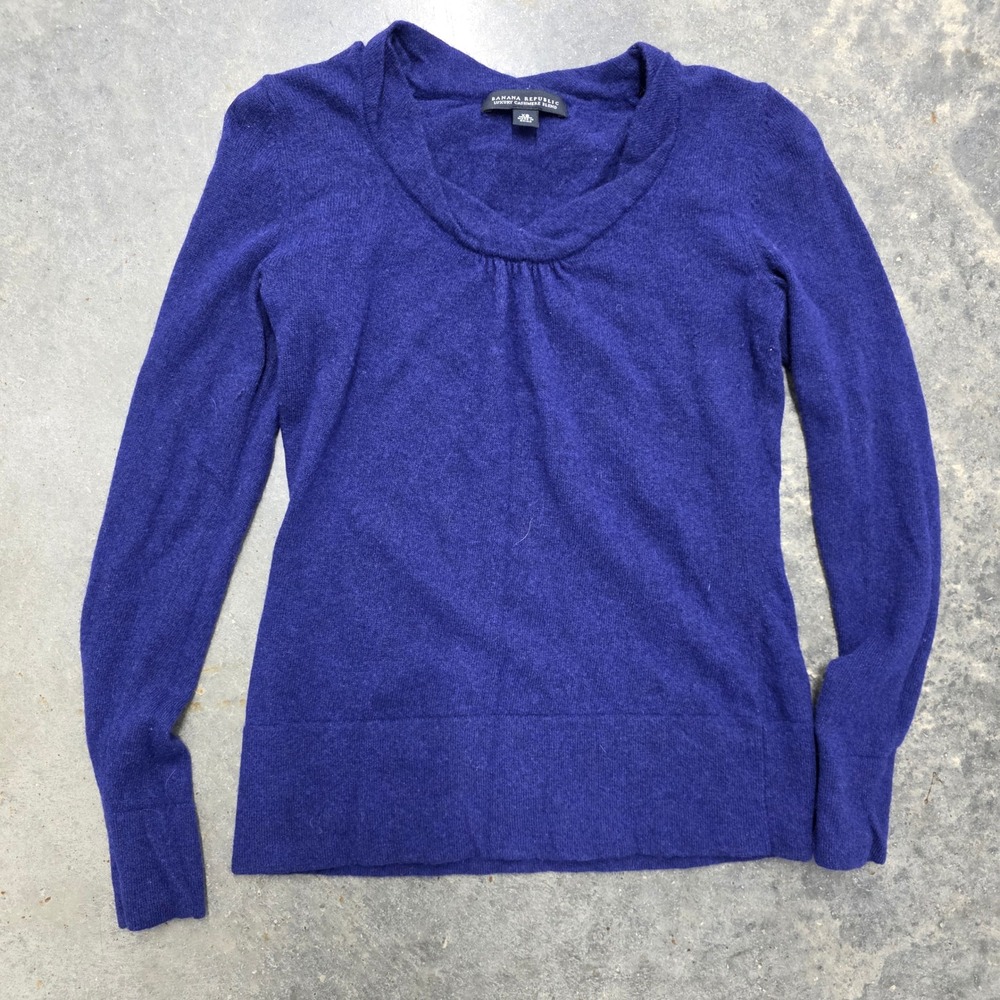 VTG Y2K Banana Republic Luxury Cashmere Blend Purple Long‎ Sleeve Sweater XS